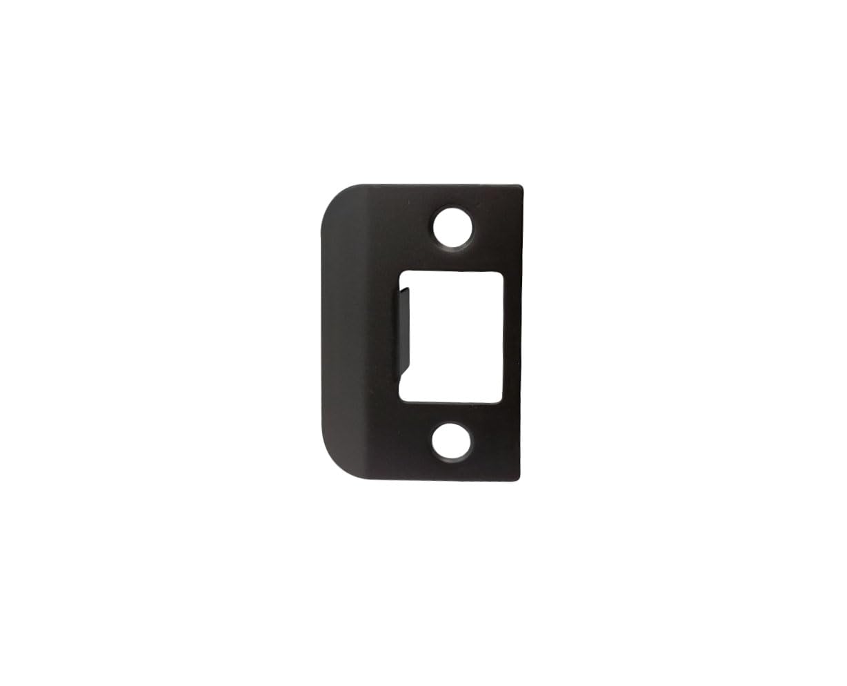 QCAA Solid Brass Extended Lip Strike, 1-1/2"X2-1/4", Oil-Rubbed Bronze, 1 Pack, Made in Taiwan