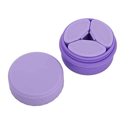 NOENNULL Travel Silicone Cream Jars Set Leakproof Dispensers for All Your Toiletries on the Go Purple 3+1 for Travel and Daily Use