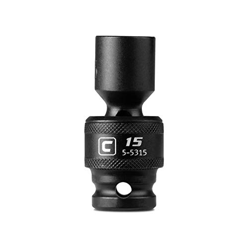 Image of Capri Tools 15 mm Universal Impact Socket, 1 /2-Inch Drive, 6-Point, Metric