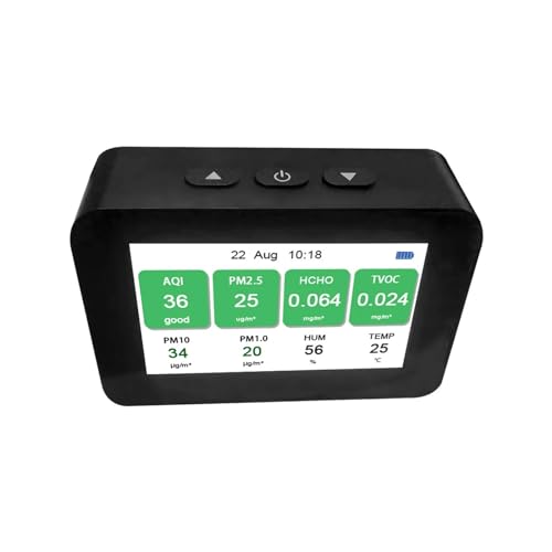 Détecteur qualité air CO2 PM2.5 TVOC moniteur LCD numérique DM601B - 3