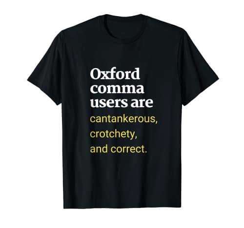 Funny Oxford Comma Joke Grammar Police English Teacher Meme T-Shirt