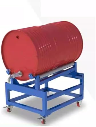 Heavy Duty Drum Cradle with Wheels - Steel Dispensing Stand for Workshops & Garages, Durable Drum Handling Solution for Easy Transport & Storage
