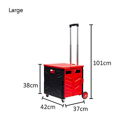 QHYTL Einkaufswagen Einkaufswagen Zusammenklappbarer Einkaufswagen Auf Rädern Tragbarer Einkaufstrolley Einkaufswagen… – Bild 5