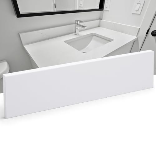 Joyfolk 5" x 60" Super White Engineered Marble Threshold, Rigid Shower Curb & Vanity Backsplash for Tile Transitions, Window Sill, Fixed Size Easy to Cut by Joyfolk - Used condition - US$139.38