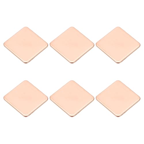PATIKIL Kupfer-K&uuml;hlpad-Shims 6 St&uuml;ck 20x20x1,2mm Kupfer-Pads f&uuml;r IC-Chipsatz GPU CPU Thermalk&uuml;hlung bei Laptops und Desktop-PCs