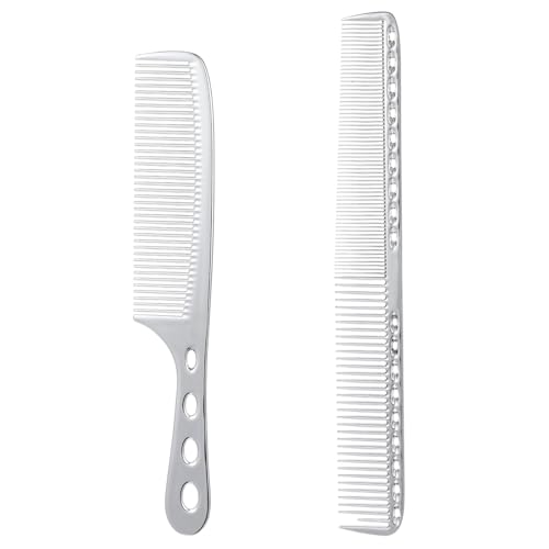 Peine de metal para cabello, 2 piezas, aluminio, antiestático miniatura 1