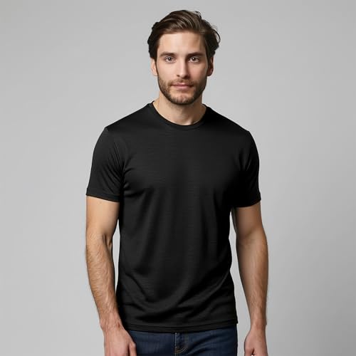 Camiseta Básica Hombre 100% Algodón Cuello Redondo Suave y Transpirable Ajuste Clásico Moderno Colores Surtidos Tallas S-3XL