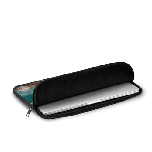 Funda para laptop Kururi con diseño de lobo 17 pulg negro miniatura 6