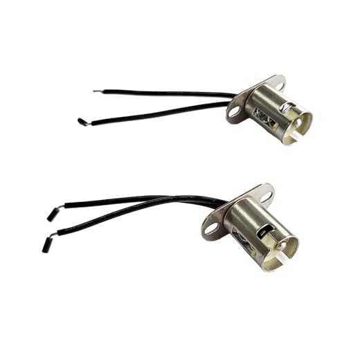 2PCS Car Light Bulb Socket, BAY15D LED Bulb Light Lamp Socket Adapter, 1157 Light Bulb Socket Holder with Wire Connector, Automotive LED Bulb Socket for Car Truck (BA15D-short)