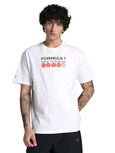 PUMA T-Shirt F1 Drive to Survive Homme en coton noir haut de gamme