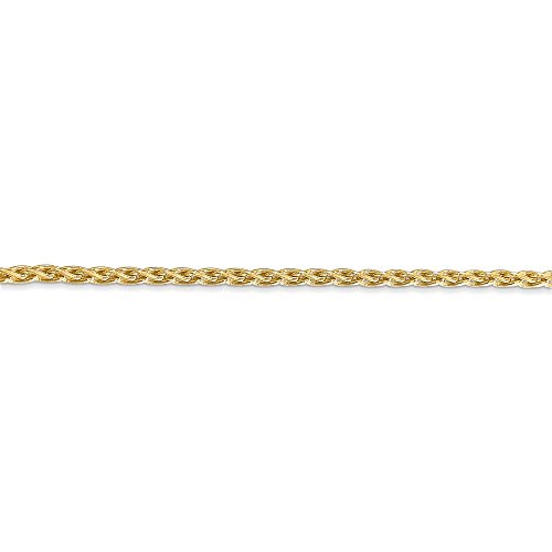 14k Yellow Gold 2.25mm Parisian Link Wheat Chain Necklace 20 Inch Pendant Charm Spiga Fine Jewelry For Women Gifts For Her 14k Yellow Gold 2.25mm Parisian Link Wheat Chain Necklace 20 Inch Pendant Charm Spiga Fine Jewelry For Women Gifts For Her - Image 7