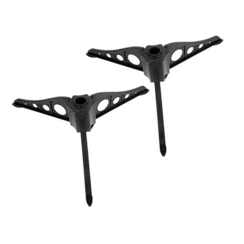 IMIKEYA 2 peças base para árvore de Natal artificial suporte plástico resistente pernas pretas para fixar e estabilizar o Natal