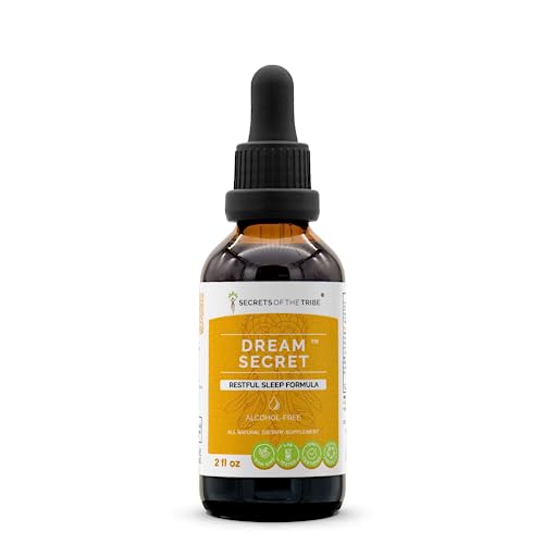 Secrets of the Tribe - Dream Secret, Restful Sleep Formula, Herbal Supplement Blend Drops Alcohol-Free Liquid Extract (2 fl oz)