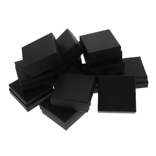 PAMINGONO ジュエリーボックス 12個セット 小型ネックレスボックス エンボス加工 スポンジパッド付き ジュエリー保管用 プレゼントや記念日 アクセサリー保護ケース