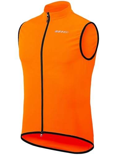 qualidyne Men’s Sleeveless Cycling Jersey, Full Zip, Quick-Dry Breathable Lightweight Knit, 3 Rear Pockets