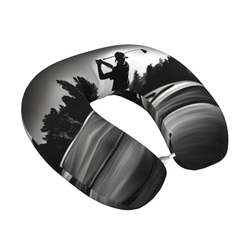 Almohada negra de fibra de poliéster para viaje miniatura 2