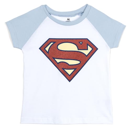 Image of DC Comics Justice League Girls' Glitter Graphic T-Shirt Toddler to Big Kid