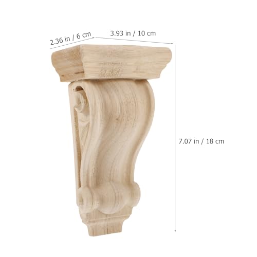 Unfertige Holzkonsole Dekorative Aus Holz Geschnitzte Konsolen Unbemalte TüRdekoration Geschnitzte Ecke Onlay Konsole EuropäIschen Stil Regalhalterungen FüR Eckschrank Kaminsims (10*18*6 CM)