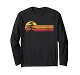 Retro Japanese Bonsai Tree Silhouette Distressed Long Sleeve T-Shirt