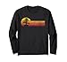 Retro Japanese Bonsai Tree Silhouette Distressed Long Sleeve T-Shirt