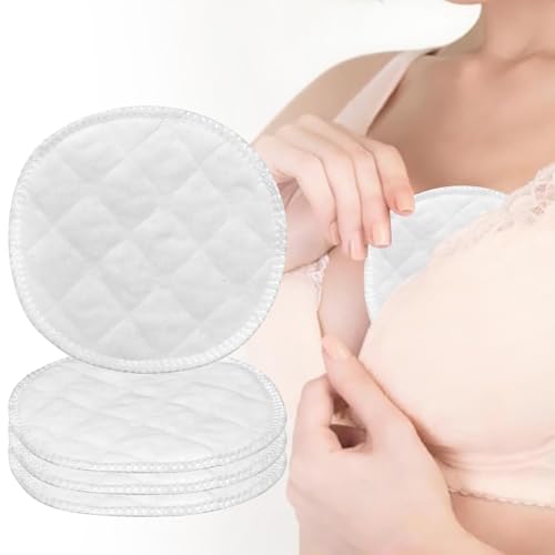 DAWNBOX Nursing Pads, 4-Count, Ultra-Absorbent Breast Pads, Hypoallergenic Formula Individually Wrapped, Breastfeeding Essentials