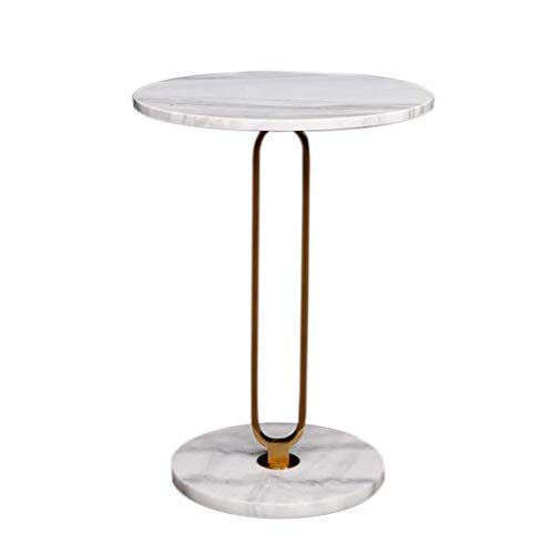 T-Shaped Coffee Table/Corner Table, Round Marble Panel, Creative Wroug T-Shaped Coffee Table/Corner Table, Round Marble Panel, Creative Wroug