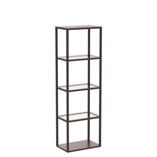 FENLO LED Display Shelf with Lights – Curio Cabinet for Collectibles with Dimmable Lighting, App & Remote Control – 66” Glass Shelf Floor Lamp with Adjustable Color Temps Fantasy Plus Pro