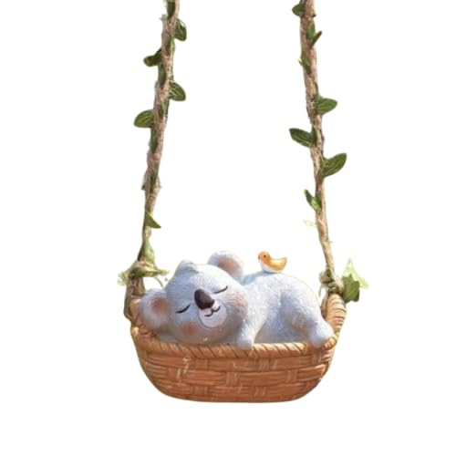 Image of The Decorshed Cute Koala Swing Hanging Decor - Pack of 1 | Adorable Koala Showpiece for Car Rear View Mirror, Home Wall, Kids Room & Office Decoration | Gifting Item