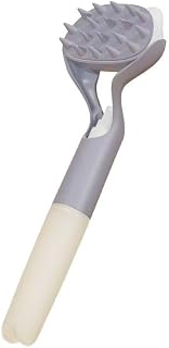 Pet Grooming Brush, Soap Dispensing, Gray +2 Brush Heads (Boxed)