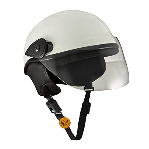 Image of Sage Square Multi-Purpose Half Helmet for Men, Women (Non-Motorized) (White Glossy)