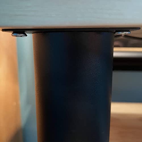 Neroraum 2 Pcs Adjustable Furniture Legs, 6"-9.8" Metal Bed Support Legs, Adjustable Furniture Feet, Bed Hardware Support Leg, Replacement Leg For Sofa Couch Chair Desk Table Cabinet, Black #TOP6