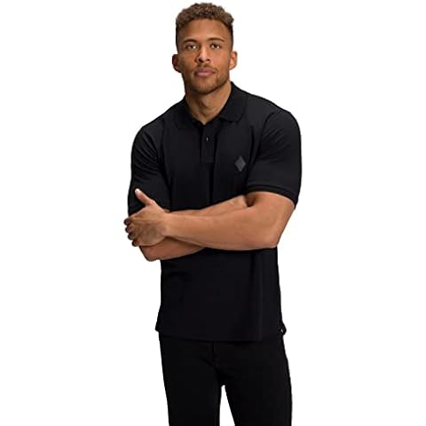Camisa Negra JP 1880 Flexnamic de Manga Corta para Hombre con Insignia Cover