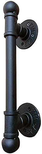 Poignée de porte coulissante noire ergonomique contre portes lourdes - 2