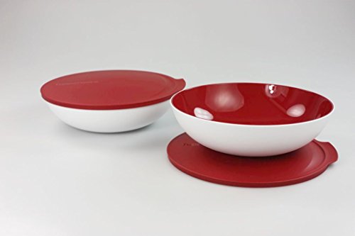 TUPPERWARE Allegra Bol 1,5 L blanc rouge (2)