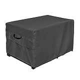ULTCOVER Patio Deck Box Cover Waterproof for Outdoor Rectangular Resin Storage Box 63-78 Gallon, 46L