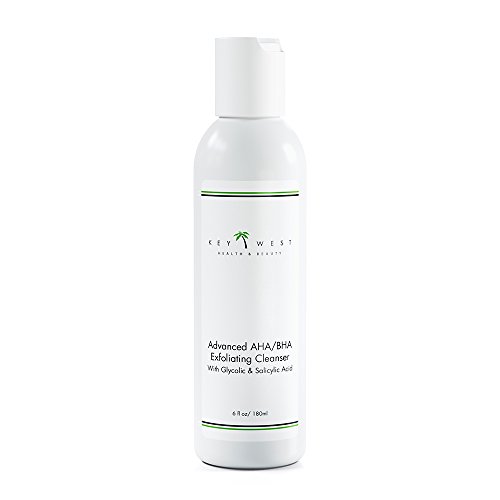 Key West Health & Beauty AHA BHA Exfoliant Cleanser - With Glycolic and Salicylic Acid