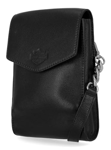Harley-Davidson Women's Bar & Shield Chain Leather Crossbody Hip Bag - Black2