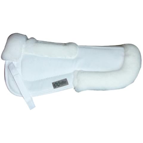 Exselle PAD Half White Fleece W/Rolled Edge and Wither Cutout, White Cover