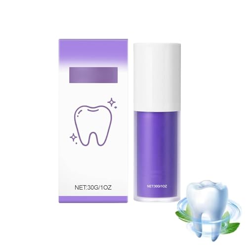 Purple Toothpaste Whitening, Teeth Whitening Toothpaste, Purple Tooth Stain Removal, Tooth Colour Corrector, Gentle Daily Use for Fresh Breath Teeth Stain Removal Daily Use (1)