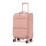Miss Lulu Maleta de Cabina con Ruedas Giratorias Equipaje de Mano Maletas de Viaje Pequeña,59,5x36,5x25cm, Rosa