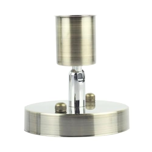 BADIKA Portalámparas 1/5/10 Uds. Base de lámpara de bronce plateado blancos negro E27 enchufes de luz soportes de lámpara de Metal antiguo for lámpara incandescente E27(Qinggu,1 piece)