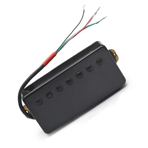 エレキギターのピックアップ ブラックの絶妙な 7 弦ギターブラスカバーハムバッカーマイナスネジコイル分割ピックアップ (Color : Neck)