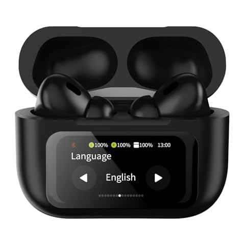 Language Translator Earbuds, Supports 138 Languages Online Translation Real Time Touch Screen Translation Device Fit for iOS & Android Cover