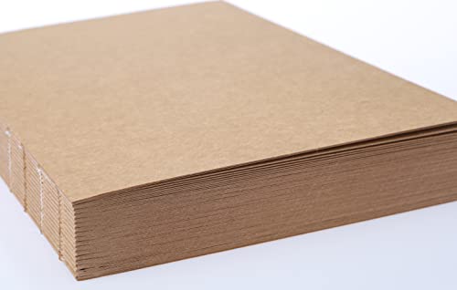 Fark Tanıtım Özel Tasarım Kraft Kapaklı A5 Çizgisiz Not Defter - 180 Derece Açılabilir, Sırtı Dikişli,%100 El İşçiliği, Ofis İçin İdeal, Planlayıcı (Kraft Sayfa)