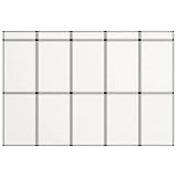 INLIFE 15-Panel Messewand Faltdisplay 302×200 cm Weiß,16.49kg,51211