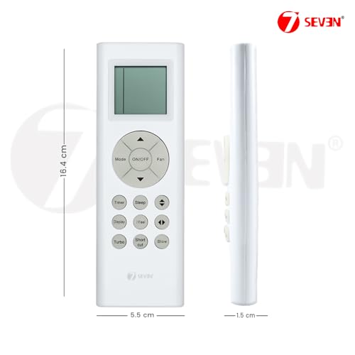 Image of 7SEVEN Compatible with Blue Star AC Remote RG66A1 /BGEF RG66Y /BGEF Model 201B Fit for Split & Window 1 | 1.5 | 2 Ton Air Conditioner, Match Remote Keys Exactly to Replicate Genuine Remote Function