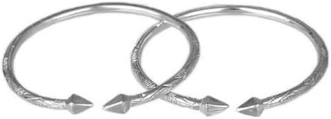 Better JewelryPyramid .925 Sterling Silver West Indian Bangles, Made in the Usa, 1 pair