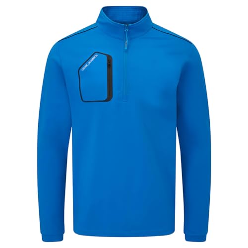 Image of Oscar Jacobson Mens Hastings Sweater - Cobalt/Black - L