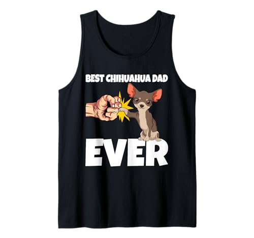 Cadeau amusant pour chihuahua avec inscription « Best Chihuahua Dad Ever » Débardeur