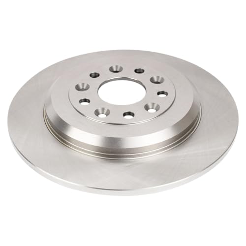 Image of TRQ Rear Brake Pad and Rotor Set Semi Metallic Solid Rotors | For 2011-2014 Ford Edge 2011-2019 Explorer 2009-2019 Flex 2010-2019 Taurus 2009-2012 Lincoln MKS MKT 2011-2015 MKX